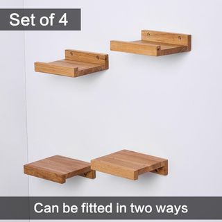 Juego 4 estantes madera 15x13 cm