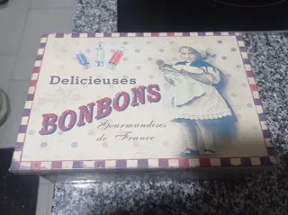 Caja Metálica Vintage Bonbons Francia