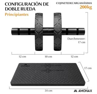 Rodillo Abdominales Doble Rueda + Esterilla