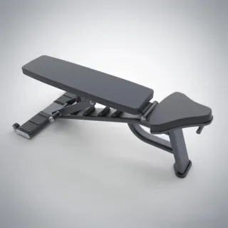 Banco de musculación ajustable.