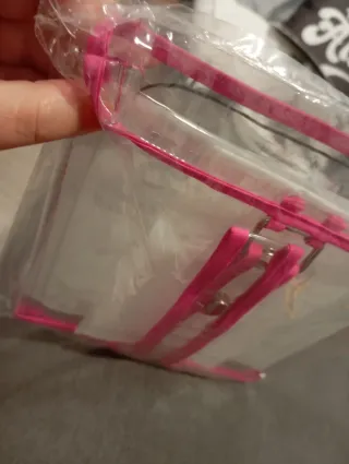 Bolso/Mochila Transparente Avon Rosa