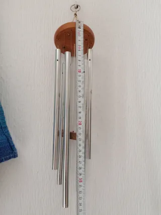 Móvil viento, metal y madera