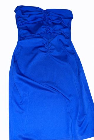 Vestido M&D azul eléctrico corto ajustado