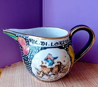 Deruta Fima  Italy brocca  Souvenir Loreto  '60