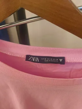 Camiseta Zara Rosa Talla M