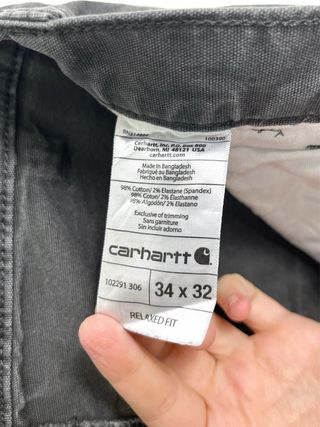 Pantalones Carhartt Relaxed Fit Grises Retro Y2K