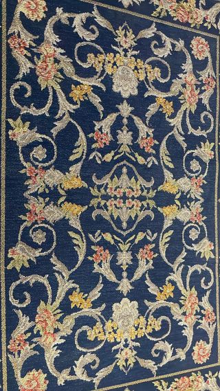 Alfombra estilo clásico azul 60x90 cm