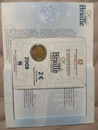 Moneta 2 Euro Louis Braille 2009