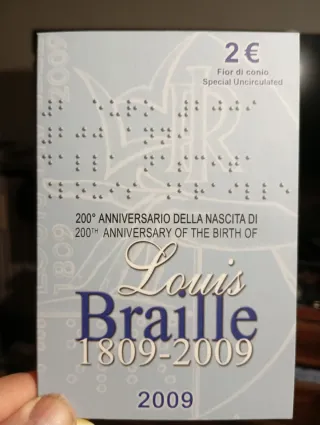 Moneta 2 Euro Louis Braille 2009