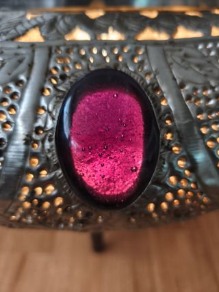 Lámpara de mesa/suelo metal y cristal