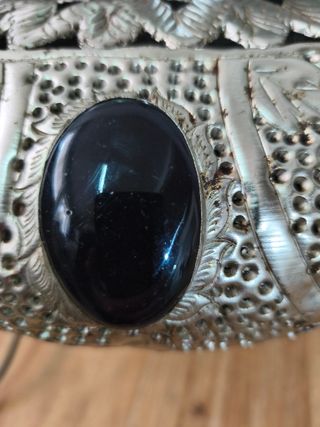 Lámpara de mesa/suelo metal y cristal