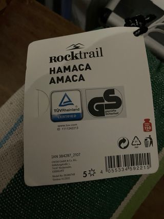 Hamaca Rocktrail Rayas Azul Beige