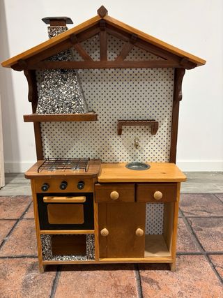 Cocina de madera para atrezzo