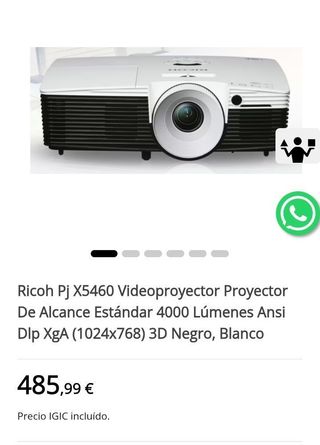 Proyector Ricoh PJ X5460 DLP 5000 lm XGA HDMI VGA