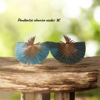 Pendientes de aro verdes