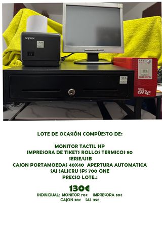 LOTE INFORMATICA PARA BAR O COMERCIO