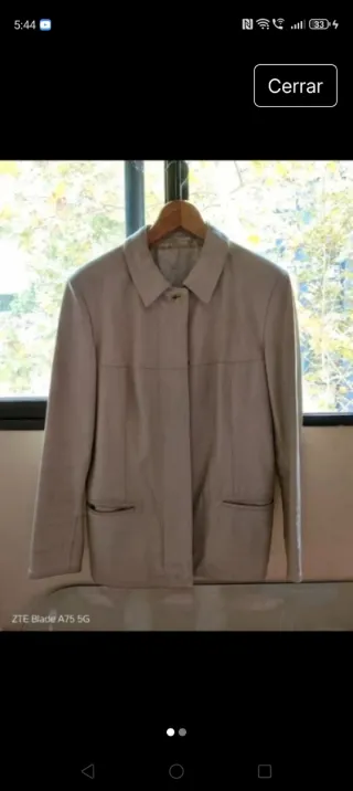 Chaqueta de cuero marrón