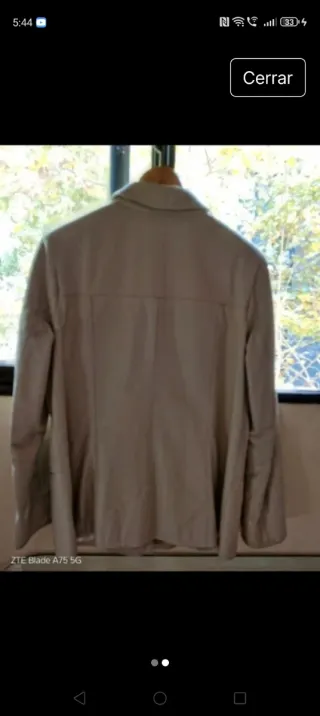 Chaqueta de cuero marrón