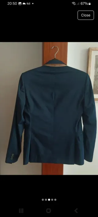 Americana Zara Hombre Azul