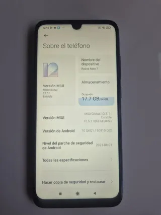 Móvil Xiaomi Redmi Note 7 Azul