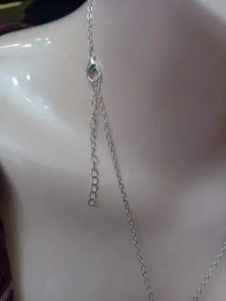 Collana Argento e Acciaio con Fluorite Naturale