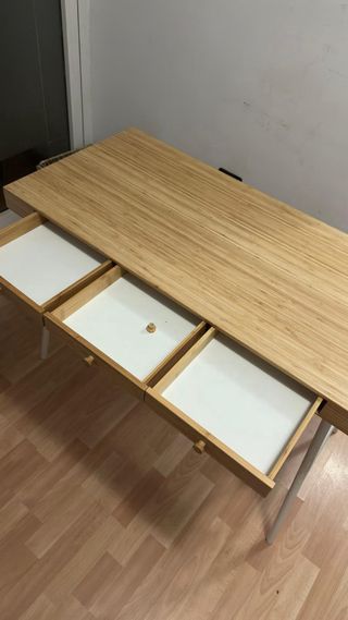 Escritorio IKEA LILLÅSEN Bambú y Metal
