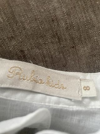 Traje Rubio Kids niño marrón y blanco