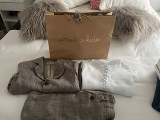 Traje Rubio Kids niño marrón y blanco