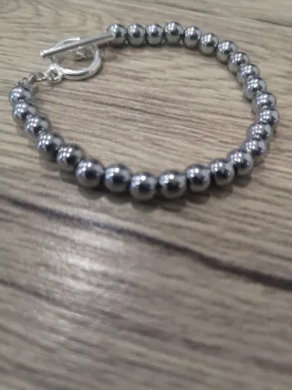 Bracciale palline acciaio silver