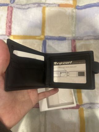 Cartera Rip Curl Piel Negra Nueva