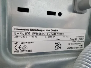 Lavadora Siemens 8kg