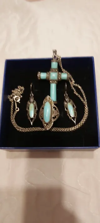 Conjunto Joyas Plata925, Turquesa