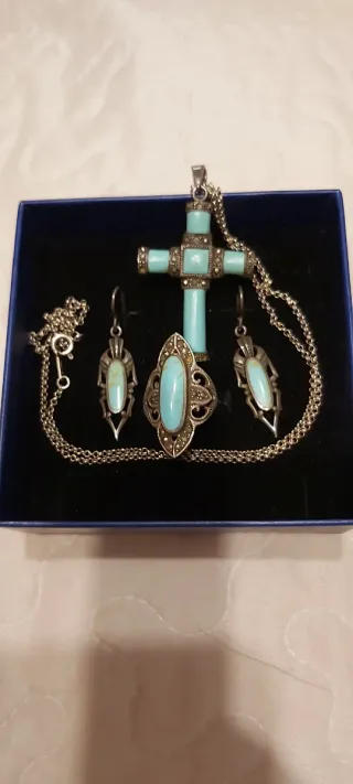 Conjunto Joyas Plata925, Turquesa