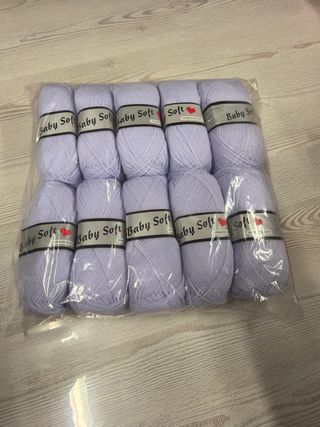 Pack 10 Madejas Lana Baby Soft Violeta