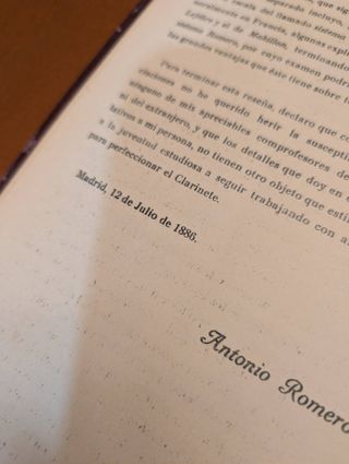 Método completo de Clarinete (1886) –Libro antiguo