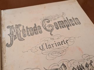 Método completo de Clarinete (1886) –Libro antiguo