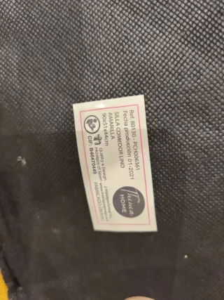 Silla Nórdica Amarilla Tapizada