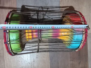 Tambor Talking Drum grande multicolor