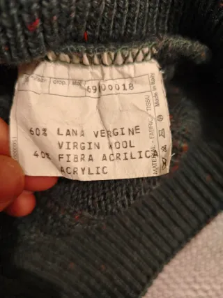 Maglione Millibar uomo verde con fantasia