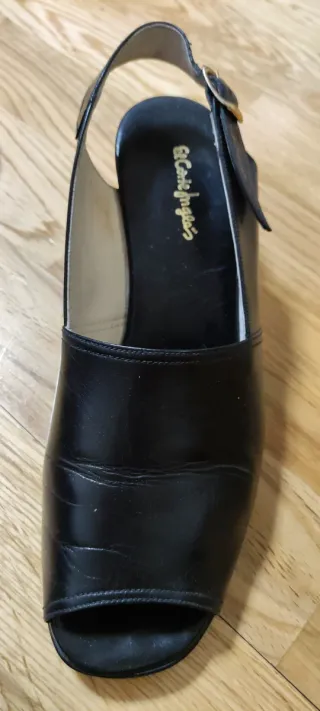 Zapatos de piel negros El Corte Inglés T40