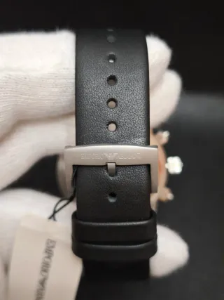 Reloj Emporio Armani Cronógrafo Hombre Negro/Plata