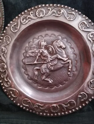 PLATOS ANTIGUOS DECORATIVOS DE COBRE