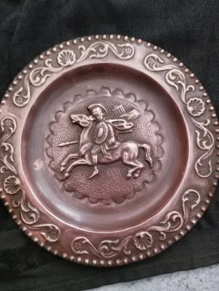 PLATOS ANTIGUOS DECORATIVOS DE COBRE