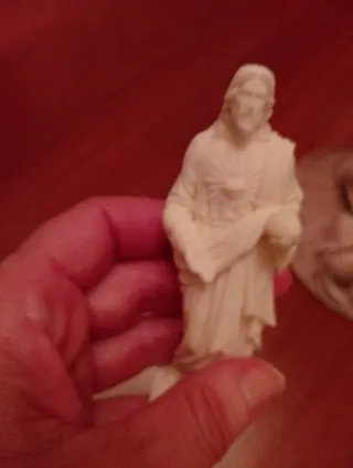 Figura Jesús y disco Virgen María