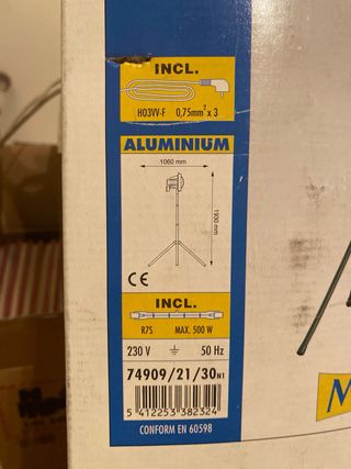 Foco 500W Massive con trípode Bombilla nueva