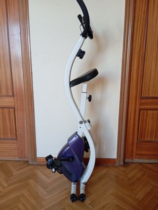 Bicicleta Estática Plegable blanca