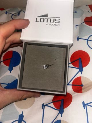 Pendiente Lotus Plata & Circonita