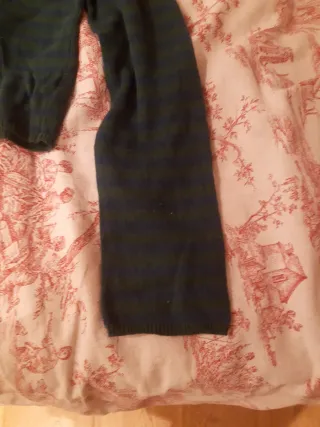 Jersey cuello vuelto rayas azul y verde Talla S