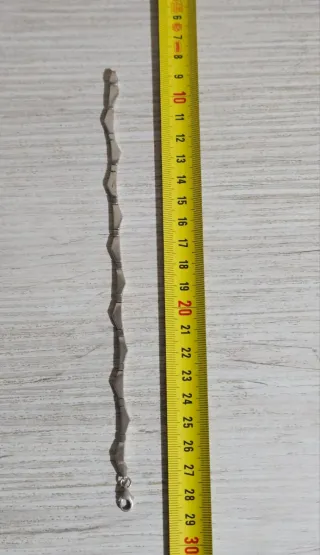 Pulsera de plata con eslabones