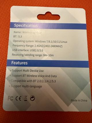Adattatore USB Bluetooth 5.3 – Connessione TOP